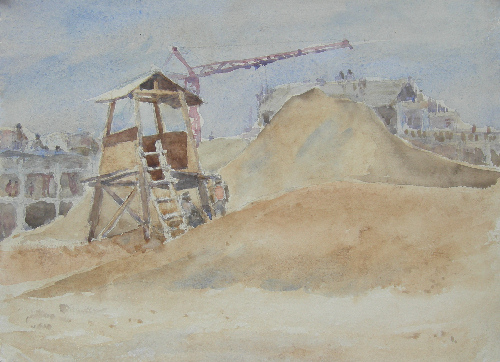 Construction Site in San Jose del Cabo, Mexico 11x14